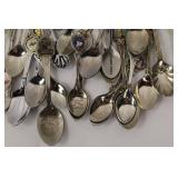 State Collector Spoons - Vintage Assortment with Enamel State Emblems & City Marks