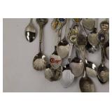 State Collector Spoons - Vintage Assortment with Enamel State Emblems & City Marks