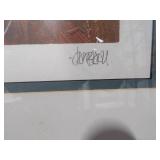 Abstract Geometric Art Print - Framed in Gold Frame, Multicolor Composition 36 in x 36 in