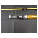 Vintage 60in & 70in Bamboo Fishing Rods with Spinning Reel Set