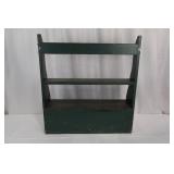 Wall Shelf - 3-Tier with Pegboard Back, Dark Green Finish