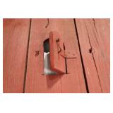 Door Panel - Rustic Red Painted Wood, Primitive Barn Siding Plank