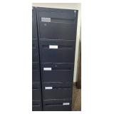 Filing Cabinet - Black Metal - 18 x 28 x 63 in