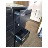 Filing Cabinet - Black Metal - 18 x 28 x 63 in