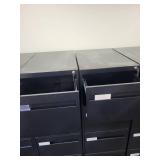 Two 5-Drawer Metal Filing Cabinets - 18 in W x 28 in D x 63 in H