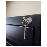 Two 5-Drawer Metal Filing Cabinets - 18 in W x 28 in D x 63 in H