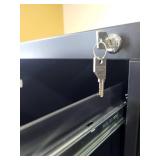 Two 5-Drawer Metal Filing Cabinets - 18 in W x 28 in D x 63 in H