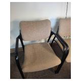 Herman Miller Chairs - Beige Upholstered Visitor Chairs, Black Frames - Lot of 2