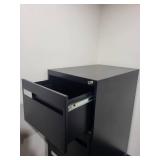Locking 5-Drawer Filing Cabinet - 18 x 28 x 63 in - Black