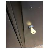 Black Metal Storage Cabinets with Countertop - 2 Units, 36"W x 20"D x 41.5"H Each, Top: 66"W x 24"D