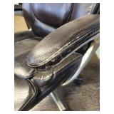 Serta Black Leather Executive Office Chair - High-Back with Armrests
