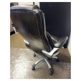 Serta Black Leather Executive Office Chair - High-Back with Armrests