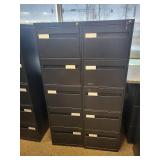Vertical File Cabinet - 2-Unit, 18W x 28D x 63H, Steel, Locking