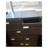 Vertical File Cabinet - 2-Unit, 18W x 28D x 63H, Steel, Locking