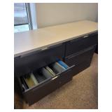 Two 3-drawer file cabinets with Shared Counter