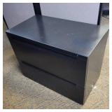 Two-Drawer Filing Cabinet - 35.5 x 19.5 x 27 in - Black
