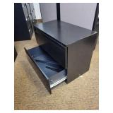 Two-Drawer Filing Cabinet - 35.5 x 19.5 x 27 in - Black