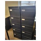 Vertical Filing Cabinets - 18 in W x 28 in D x 63 in H (Lot of 2) - Steel, Locking