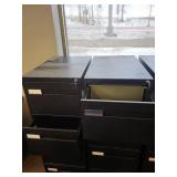 Vertical Filing Cabinets - 18 in W x 28 in D x 63 in H (Lot of 2) - Steel, Locking