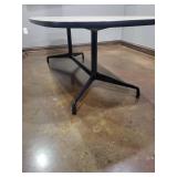 Office Table - 84 x 42 in Beige Laminate with Black Base