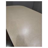 Office Table - 84 x 42 in Beige Laminate with Black Base