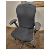 Ergonomic Mesh-Back Office Chair - Adjustable Armrests, Gray