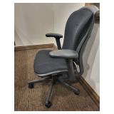 Ergonomic Mesh-Back Office Chair - Adjustable Armrests, Gray