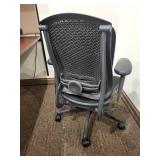 Ergonomic Mesh-Back Office Chair - Adjustable Armrests, Gray