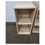 Birch Wood 2-Shelf Open Bookcase Storage Cabinet - Natural Finish