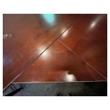 Executive L-Shaped Desk - Cherry Finish, 72in Long with Curved Left End & Keyboard Tray