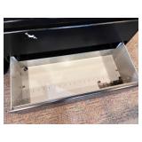 Black 2-Drawer Filing Cabinet with Lock - Metal Vertical Office Cabinet