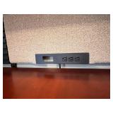 U-Shaped Desk with Roll-Top Wall Unit