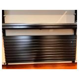 U-Shaped Desk with Roll-Top Wall Unit