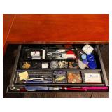 U-Shaped Desk with Roll-Top Wall Unit