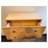 Light Wood Dresser - three Stacking Drawers with Silver Pulls