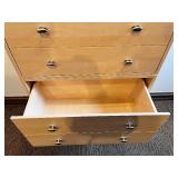 Light Wood Dresser - three Stacking Drawers with Silver Pulls