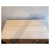 Light Wood Dresser - three Stacking Drawers with Silver Pulls