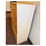 Light Wood Dresser - three Stacking Drawers with Silver Pulls