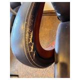 UE Furniture Leather Executive Office Chair - Black, Wood Armrests, 5-Star Base