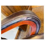 UE Furniture Leather Executive Office Chair - Black, Wood Armrests, 5-Star Base