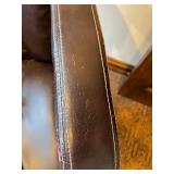 UE Furniture Leather Executive Office Chair - Black, Wood Armrests, 5-Star Base