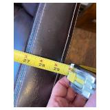 UE Furniture Leather Executive Office Chair - Black, Wood Armrests, 5-Star Base