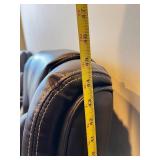 UE Furniture Leather Executive Office Chair - Black, Wood Armrests, 5-Star Base