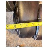 UE Furniture Leather Executive Office Chair - Black, Wood Armrests, 5-Star Base