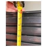 L-Shaped Office Desk with Hutch - Red Overhead Cabinets & Built-In Outlets