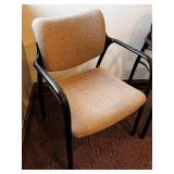 Herman Miller Guest Chairs - Beige Upholstery, Black Frame (Lot of 2)