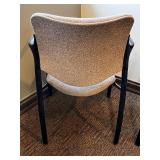 Herman Miller Guest Chairs - Beige Upholstery, Black Frame (Lot of 2)