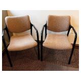 Herman Miller Office Chairs - Beige Fabric, Black Tubular Frame (Lot of 2)