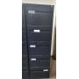 Filing Cabinet - Black Metal - 18 x 28 x 63 in