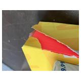 Bright Red and Pastel Green Paper